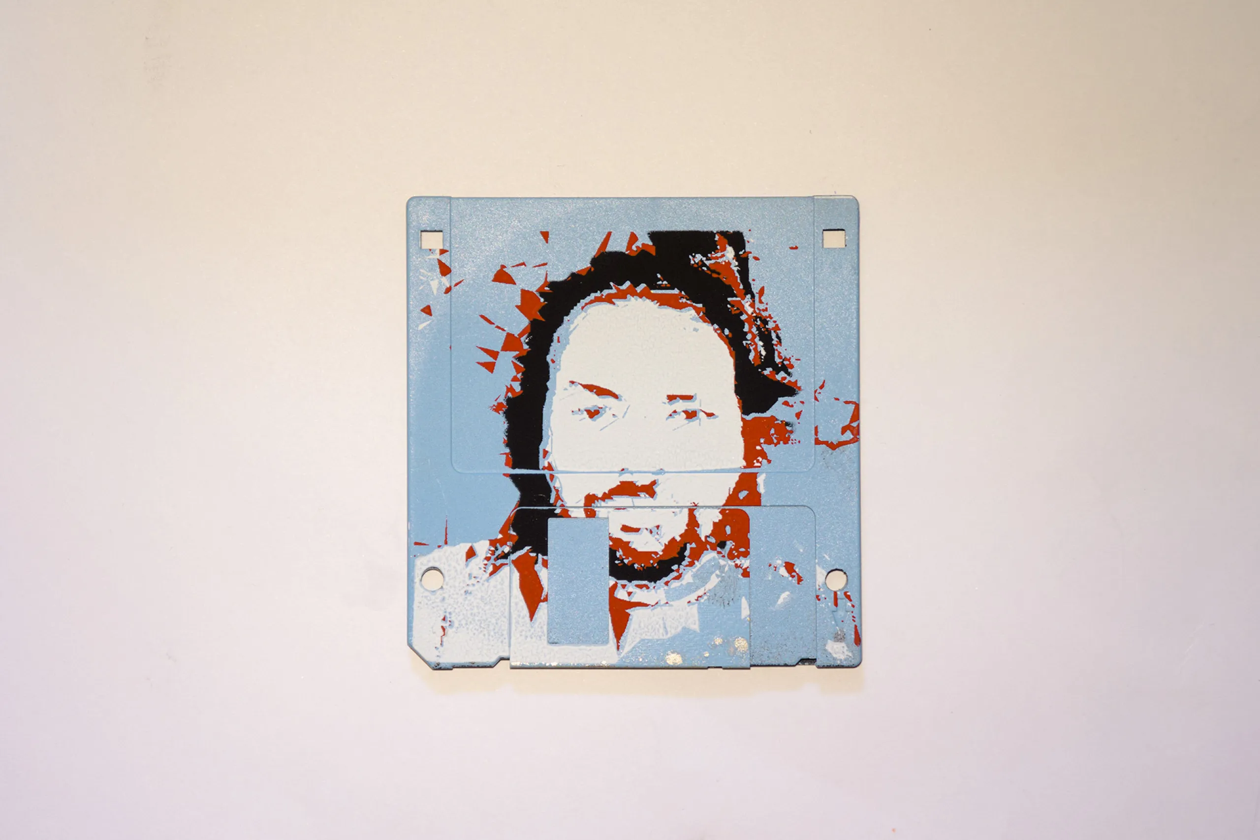 silk screened 3.5" floppy disk - artwork - Christopher