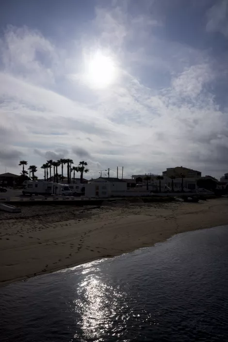 The beach at Faro, Portugal, during Noon The beach at Faro, Portugal, during Noon