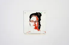 Lumia III - silk screen portrait on Floppy disk Lumia III - silk screen portrait on Floppy disk