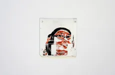 Lumia IV - silk screen portrait on Floppy disk Lumia IV - silk screen portrait on Floppy disk