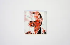 silk screened 3.5" floppy disk - artwork - Anna silk screened 3.5" floppy disk - artwork - Anna