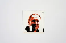 silk screened 3.5" floppy disk - artwork - Klaus silk screened 3.5" floppy disk - artwork - Klaus