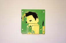 silk screened 3.5" floppy disk - artwork - Andre silk screened 3.5" floppy disk - artwork - Andre