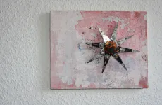 many stars - hard drive parts on canvas many stars - hard drive parts on canvas