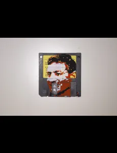 silk screened 3.5" floppy disk - artwork - TH Culhane, National Geographics explorer, #biogas Guru. silk screened 3.5" floppy disk - artwork - TH Culhane, National Geographics explorer,#biogas Guru.