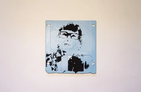 silk screened 3.5" floppy disk - artwork - Wunschgestöber Julia silk screened 3.5" floppy disk - artwork - Wunschgestöber Julia