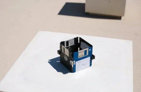 Isolation, Floppy Disc sculpture by Dominik Jais Isolation, Floppy Disc sculpture by Dominik Jais