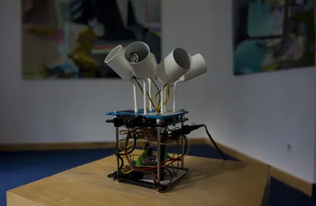 interactive Floppy disk sculpture by Dominik Jais interactive Floppy disk sculpture by Dominik Jais