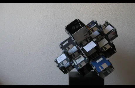Floppy Disc Sculpture by Dominik Jais Floppy Disc Sculpture by Dominik Jais